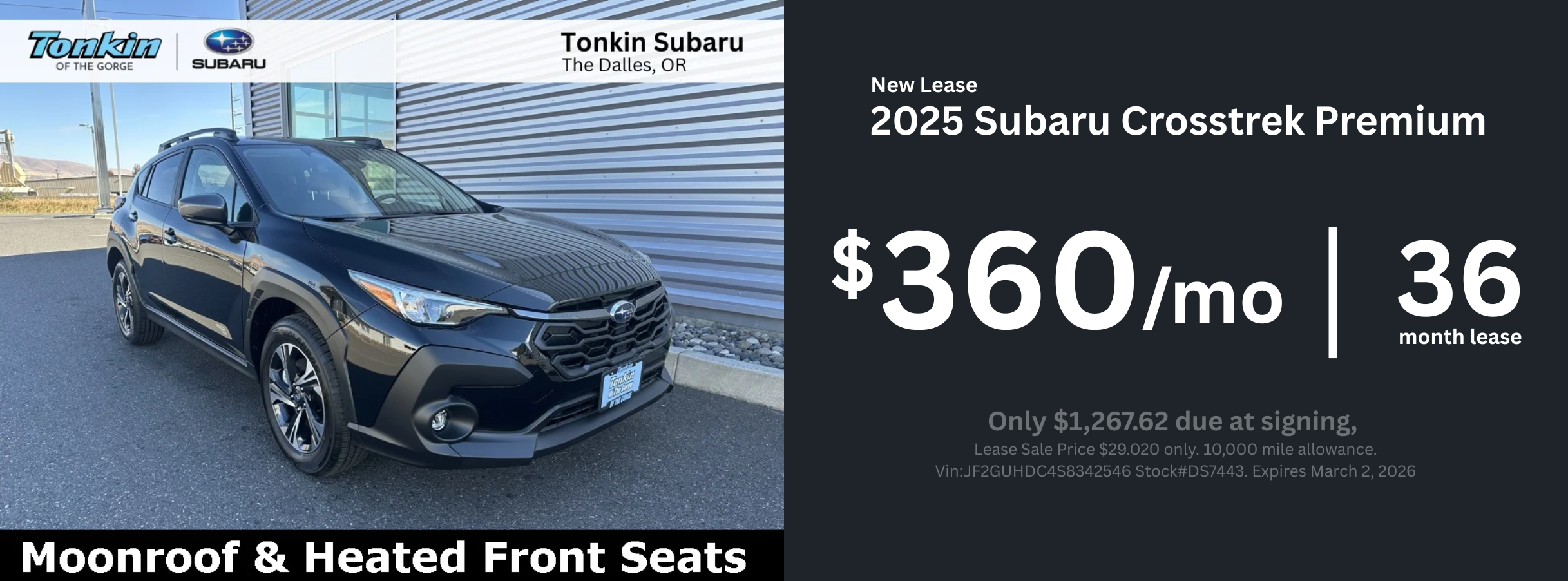 2025 Subaru Crosstrek Lease