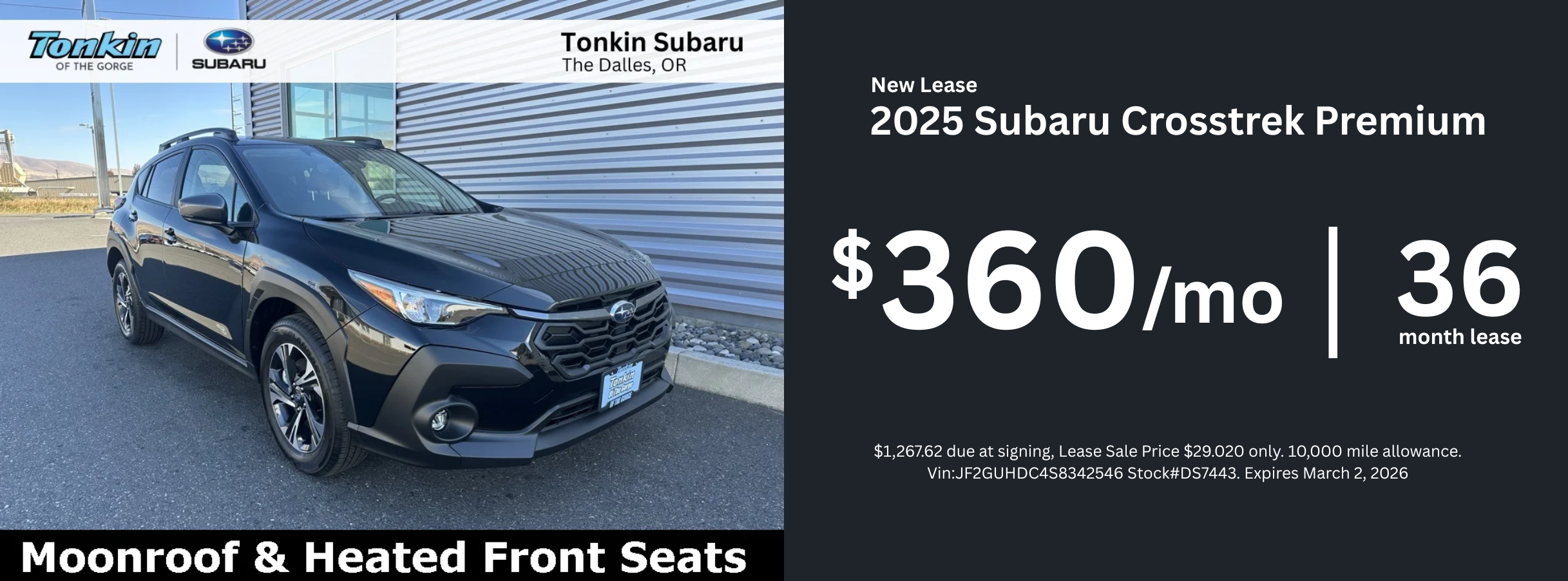2025 Subaru Crosstrek Lease